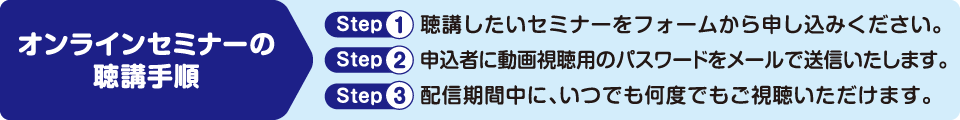 オンラインセミナーの聴講手順